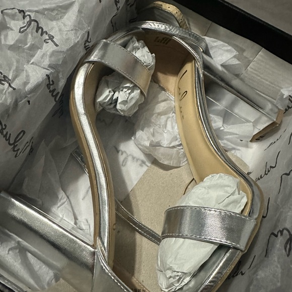 Silver Ankle Strap Lulus High Heels - Picture 1 of 3